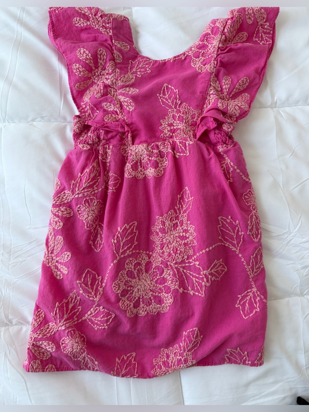 Zara Pink Floral Toddler Girl Dress 4-5Y